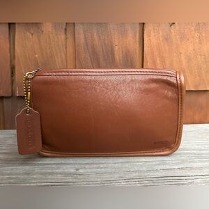 Vintage COACH Chunky Case Cosmetic Multipurpose Utility Pouch 7165, British Tan